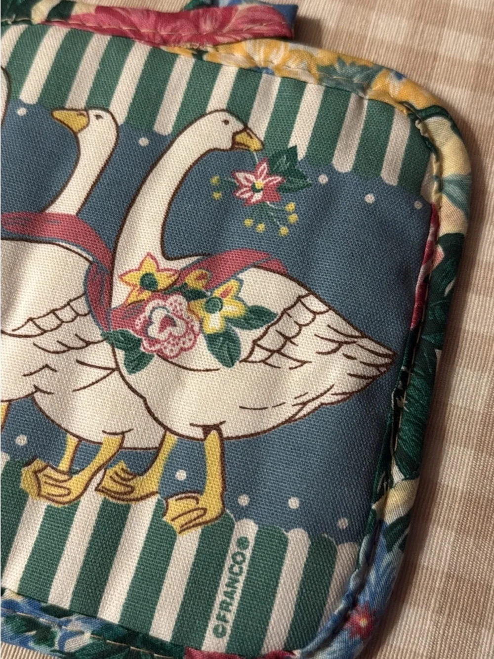 Vintage Goose Cottage Core Pot Holders - Set of 2